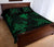 Hawaii Map Kanaka Polynesian Quilt Bed Set Circle Underwater Green - Polynesian Pride