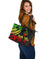 Guam Polynesian Large Leather Tote Bag - Reggae Tentacle Turtle - Polynesian Pride