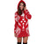 Kosrae Polynesian Hoodie Dress Map Red White - Polynesian Pride