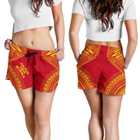 Papua New Guinea Women's Shorts - Polynesian Chief Flag Version - Polynesian Pride