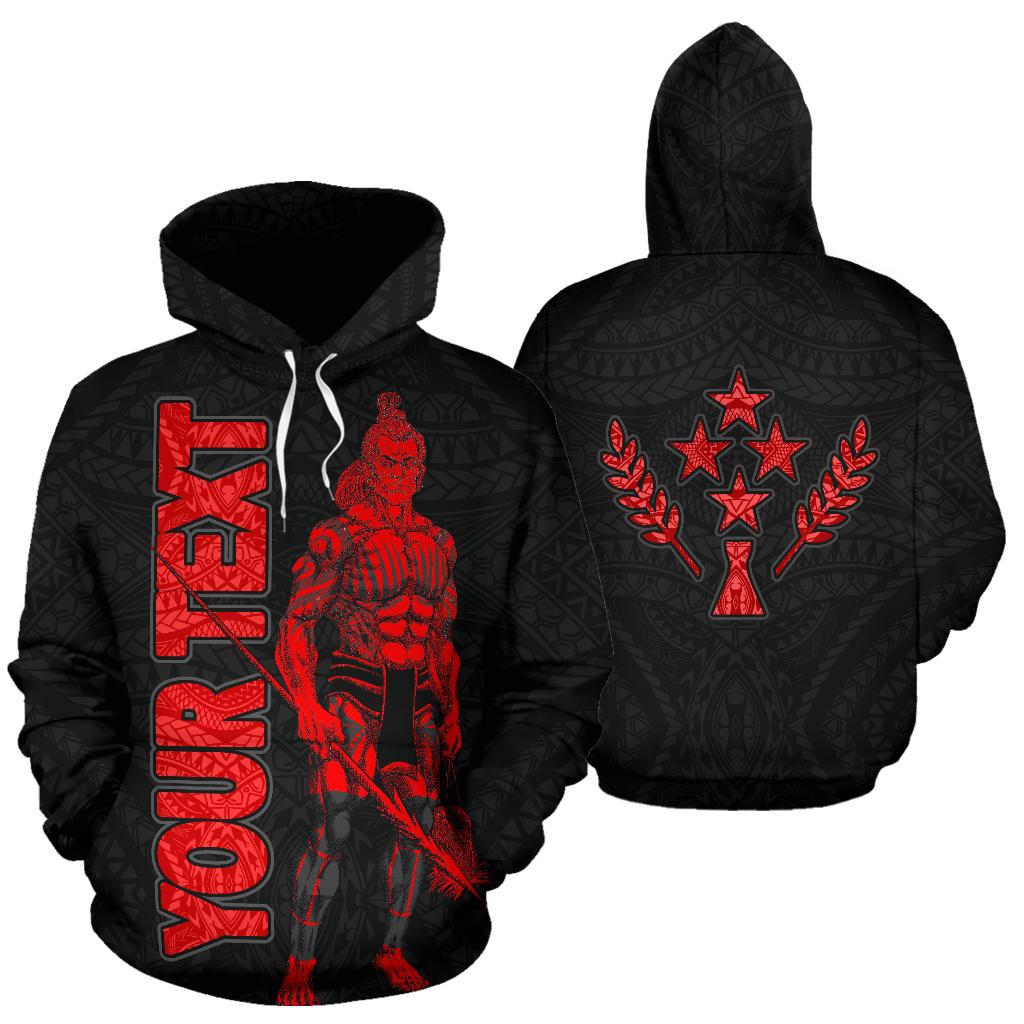 Kosrae Custom Hoodie Micronesia Kosraean Warrior Red Unisex Red - Polynesian Pride