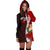 Nauru Polynesian Hoodie Dress - Coat Of Arm With Hibiscus - Polynesian Pride