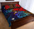 Hawaii Lauhala Hibiscus Polynesian Tropical Blue Quilt Bed Set - Wake Style - AH - Polynesian Pride