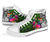 Fiji High Top Shoes - Turtle Plumeria Banana Leaf Crest - Polynesian Pride