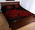 Hawaii Map Turtle Hibiscus Divise Red Polynesian Quilt Bed Set - Polynesian Pride