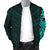 Maori Samoan Tattoo Men Bomber Jacket Turquoise Version - Polynesian Pride