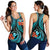 Polynesian Hawaii Women Racerback Tank - Turquoise Plumeria TURQUOISE - Polynesian Pride