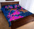 Hawaii Couple Turtle Hibiscus Valentine Quilt Bed Set - Light Style - AH - Polynesian Pride