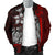 Tonga Micronesia Men's Bomber Jackets Red - Turtle With Hook - Polynesian Pride