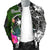 Chuuk Men Bomber Jacket - Turtle Plumeria Banana Leaf - Polynesian Pride