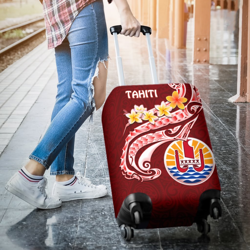 Tahiti Luggage Covers - Tahiti Seal Polynesian Patterns Plumeria - Polynesian Pride