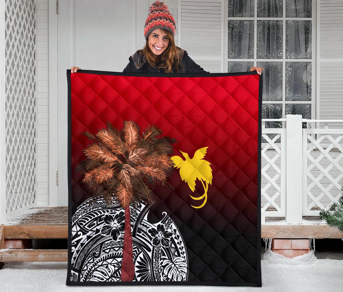 Papua New Guinea Premium Quilt - Polynesian Palm Tree - Polynesian Pride