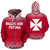 Wallis and Futuna Polynesian Zip up Hoodie Red Frog Unisex Red - Polynesian Pride