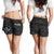 Kosrae Women's Shorts - Kosrae Flag In Polynesian Tattoo Style (Black) - Polynesian Pride