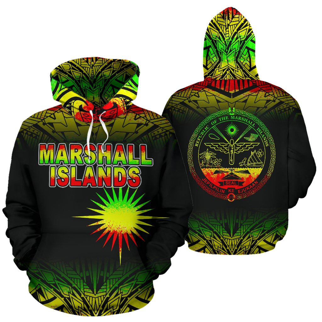 Marshall Islands Polynesian Hoodie Reggae Frog Unisex Reggae - Polynesian Pride