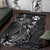 Wallis And Futuna Area Rugs Turtle Hibiscus Black - Polynesian Pride