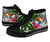 Tonga High Top Shoes White - Turtle Plumeria Banana Leaf - Polynesian Pride