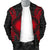 Marshall Islands Polynesian Men's Bomber Jacket Map Red - Polynesian Pride