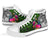 American Samoa High Top Shoes - Turtle Plumeria Banana Leaf - Polynesian Pride