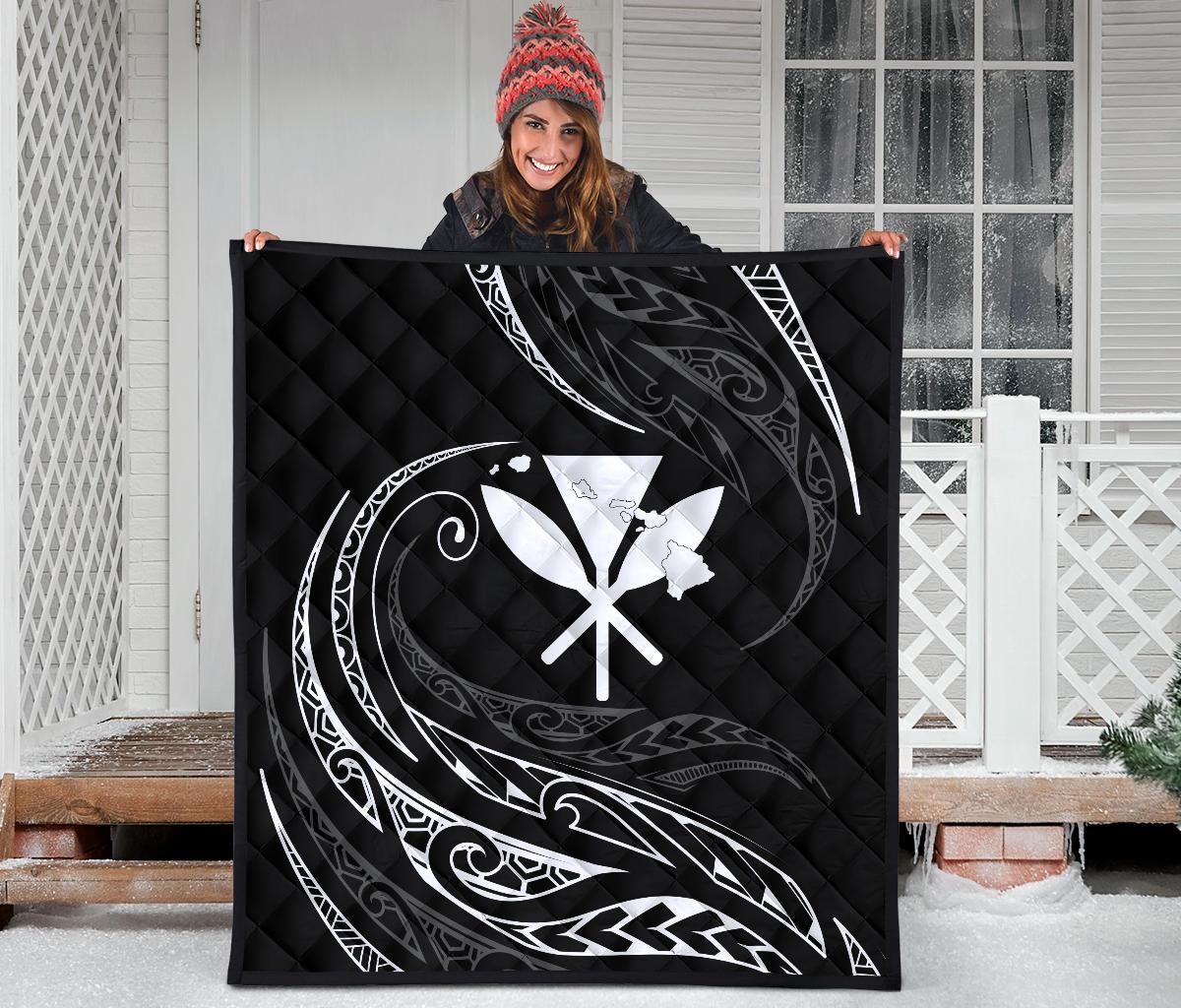 Kanaka Premium Quilt - White - Frida Style - Polynesian Pride