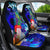 CNMI Custom Personalised Car Seat Covers - Humpback Whale with Tropical Flowers (Blue) Universal Fit Blue - Polynesian Pride