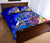 American Samoa Polynesian Quilt Bed Set - Turtle Plumeria (Blue) - Polynesian Pride