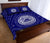 American Samoa Personalised Quilt Bed Set - Seal In Polynesian Tattoo Style ( Blue) - Polynesian Pride