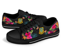Tuvalu Low Top Shoe - Hibiscus Polynesian Pattern - Polynesian Pride