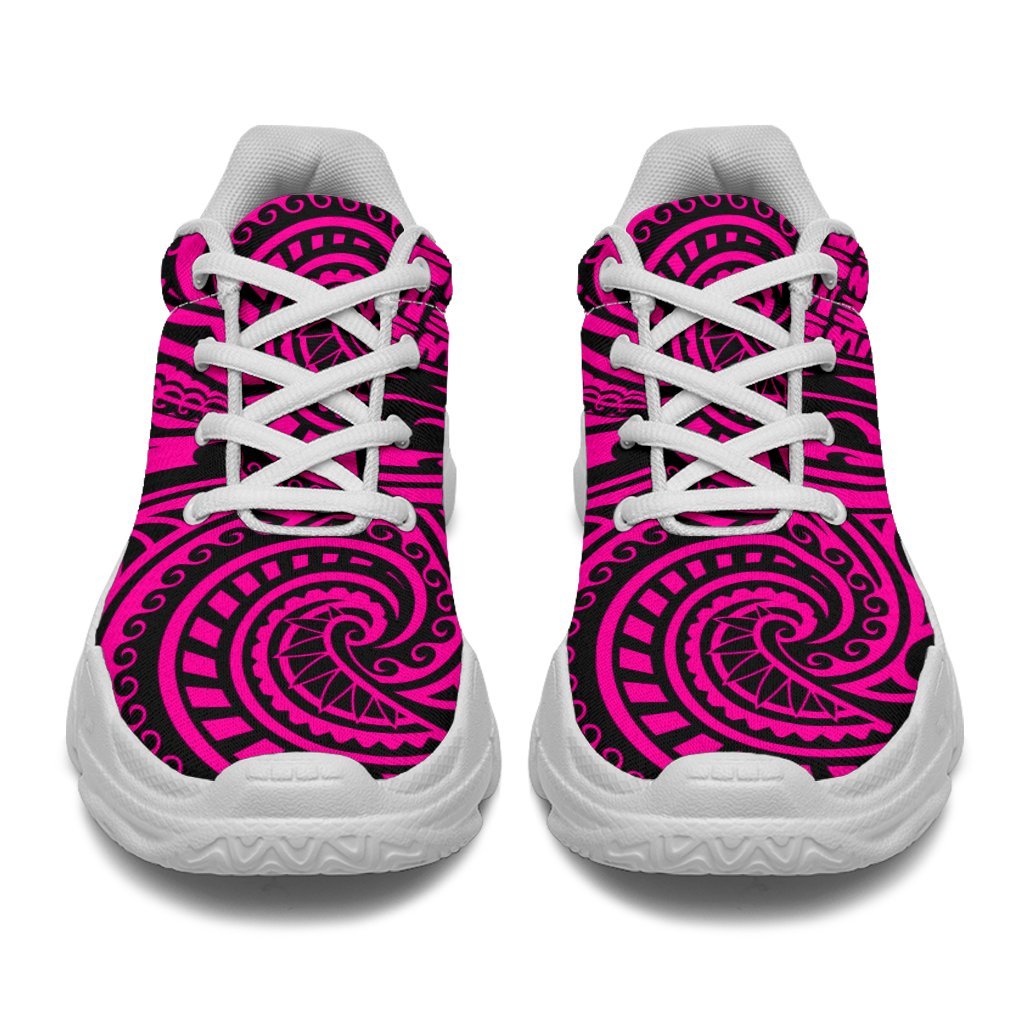 Polynesian Maori Lauhala Pink Chunky Sneakers - Polynesian Pride
