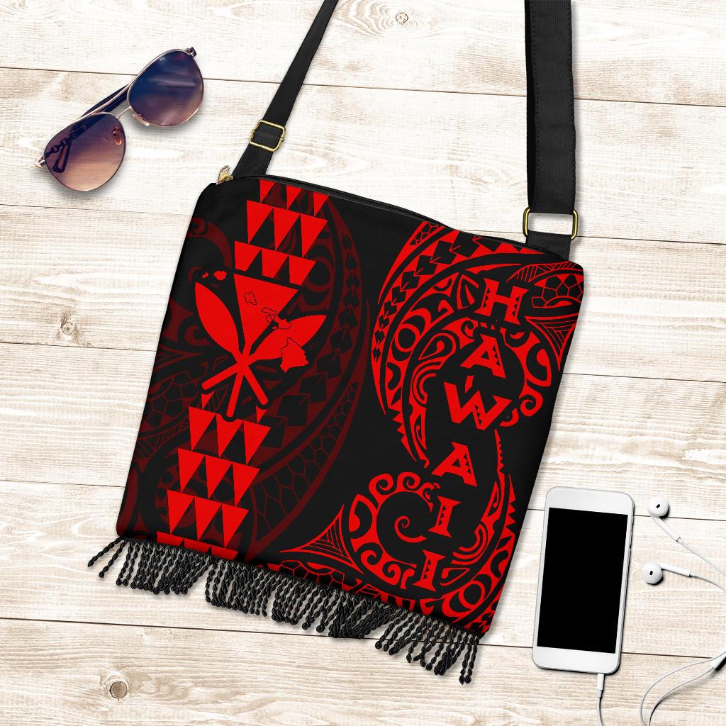 Hawaii Polynesian Crossbody Boho Handbag Red - Polynesian Pride