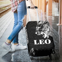 Sun In Leo Zodiac Luggage Covers Polynesian Tattoo Simple - White - Polynesian Pride