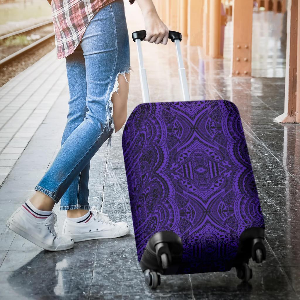 Polynesian Symmetry Violet Luggage Covers - Polynesian Pride