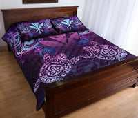 Hawaii Turtle Kanaka Maoli Quilt Bed Set - Tea Style - AH - Polynesian Pride