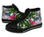 Samoa High Top Shoes White - Turtle Plumeria Banana Leaf - Polynesian Pride