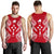 Kosrae Polynesian Men Tank Top Map Red White - Polynesian Pride