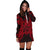 New Caledonia Polynesian Hoodie Dress Map Red - Polynesian Pride