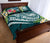 FSM Polynesian Quilt Bed Set - Summer Plumeria (Turquoise) - Polynesian Pride