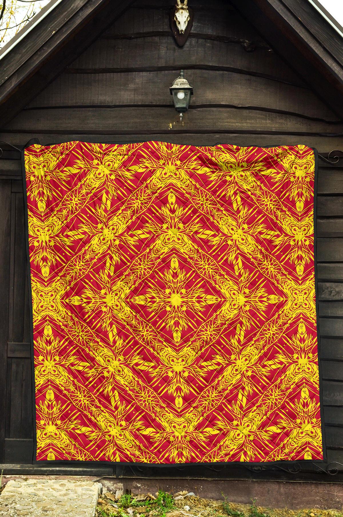 Polynesian Premium Quilt Orange - Polynesian Pride
