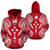 Kosrae Polynesian All Over Zip up Hoodie Map Red White Unisex Red - Polynesian Pride