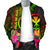 Polynesian Hawaii Kanaka Maoli Polynesian Men's Bomber Jacket - Hibiscus and Banana Leaves - Polynesian Pride