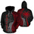 Vanuatu Polynesian Zip up Hoodie Coconut Tree Red Unisex Red - Polynesian Pride