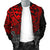 Guam Polynesian Bomber Jacket (Men) - Red Turtle Flowing - Polynesian Pride