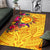 Polynesian Rugs - Vanuatu Symbols With Hibiscus Yellow - Polynesian Pride