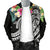 Polynesian Hawaii Men's Bomber Jacket - Summer Plumeria (Black) - Polynesian Pride