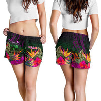 Fiji Personalised Women's Shorts - Summer Hibiscus - Polynesian Pride