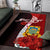 Tuvalu Polynesian Custom Personalised Area Rug - Coat Of Arm With Hibiscus - Polynesian Pride