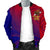 American Samoa Polynesian Men's Bomber Jacket - Bald Eagle (Blue - Red) - Polynesian Pride