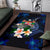 Fiji Polynesian Area Rug - Turtle With Plumeria Flowers - Polynesian Pride