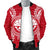 Federated States Of Micronesia Polynesian Men's Bomber Jacket Map Red White - Polynesian Pride