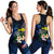 Polynesian Hawaii Women's Racerback Tank - Turtle With Plumeria Flowers - Polynesian Pride